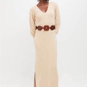 HYACINTH HOUSE
Almond Knit Anya Midi Dress SIZE L